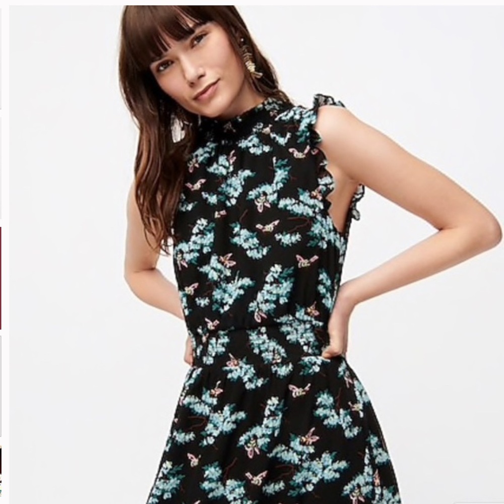 💵 NWT | J CREW Botanical Bees Midi Dress - Smocked Waist - Picture 10 of 10